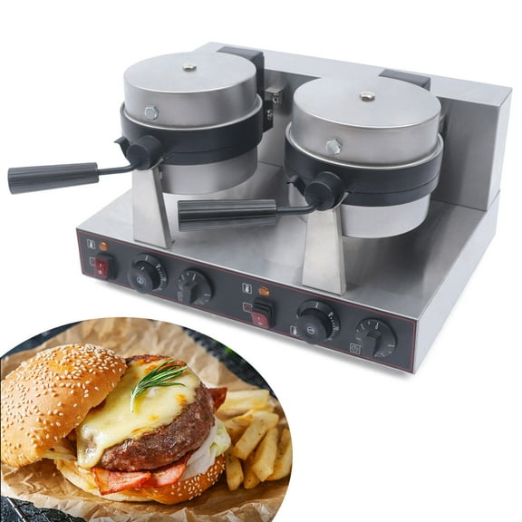 TFCFL 2400W 110V Hamburger Maker Burger Machine Ice Cream Waffle Maker Panini Press Baking Machine