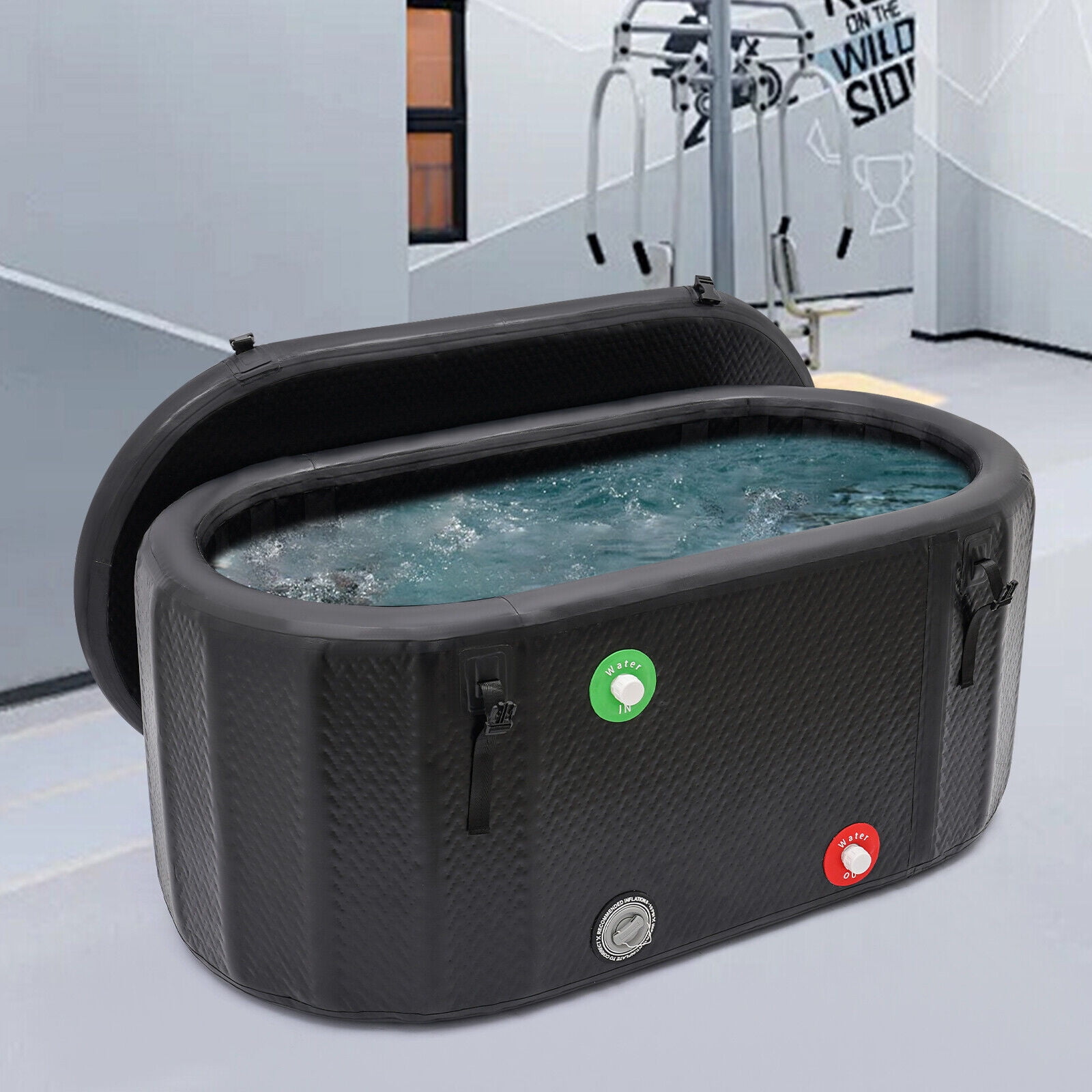 TFCFL 275L/72.65gal Inflatable Ice Bathtub Portable Freestanding Soaking Tub with Cover