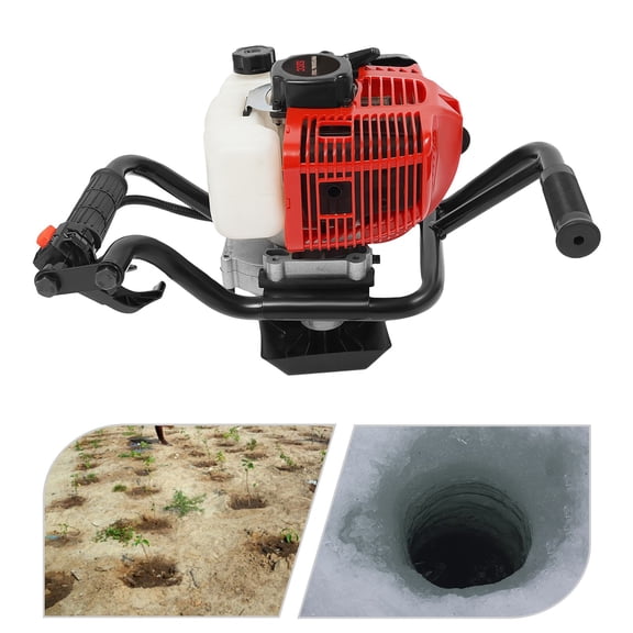 TFCFL 2HP 2-Stroke Gas Powered Hole Digger 52CC Earth Digger Digging Drilling Tool 6500RPM