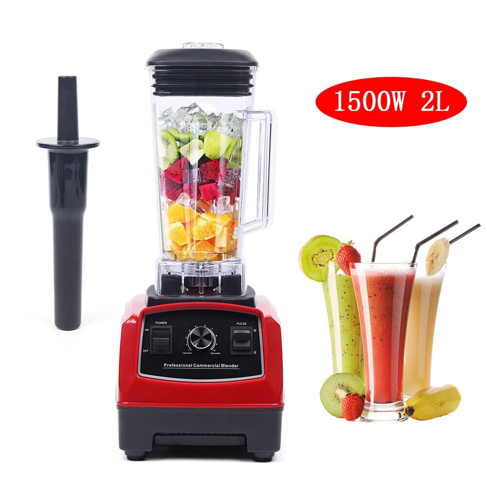 Smoothie Machine, Commercial Blender Multi-Function Blender Ultra-High  Speed Operation with High-Grade Transparent Plastic Container, 2L, Red (Red)