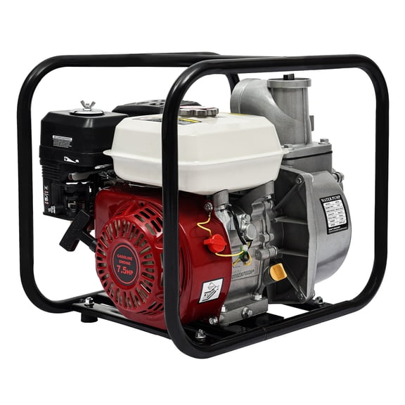 TFCFL 3-Inch Gasoline Engine Portable Water Transfer Pump 7.5 HP 210CC Recoil Start Gas-Powered Semi-Trash Water Pump