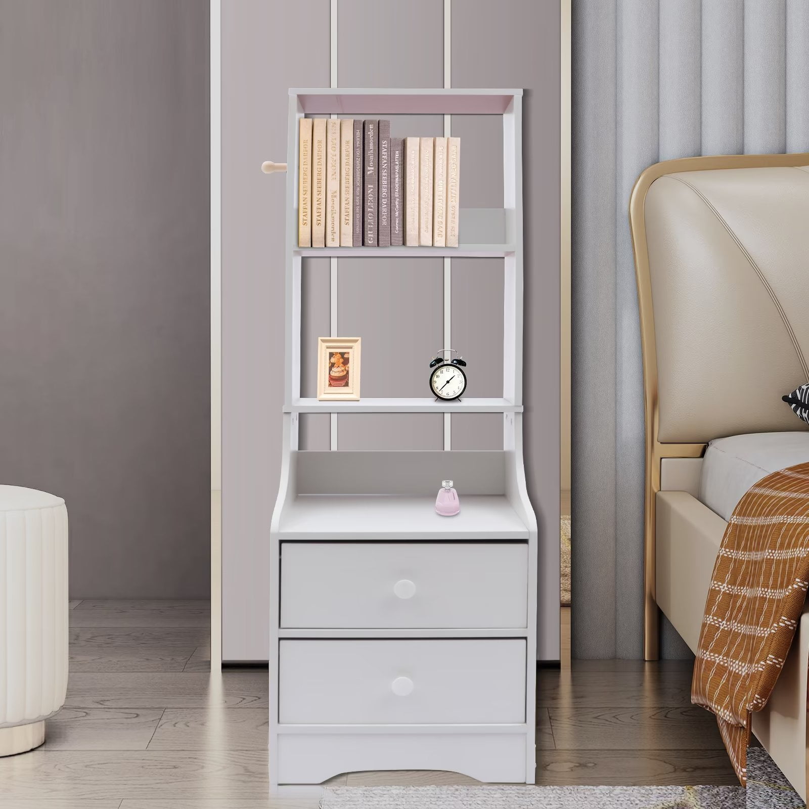 TFCFL 3 Layers Night Stand，Modern Living Room End Table with Drawer