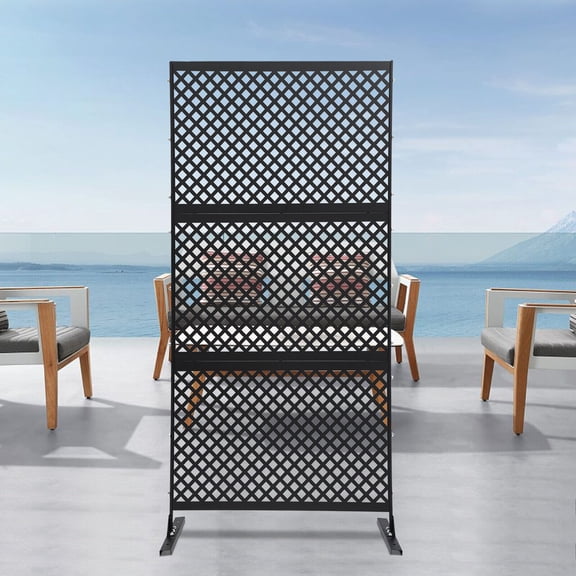 TFCFL 3 Panels Room Divider Screen Room Divider Panel Hollow Out Privacy Metal Screen