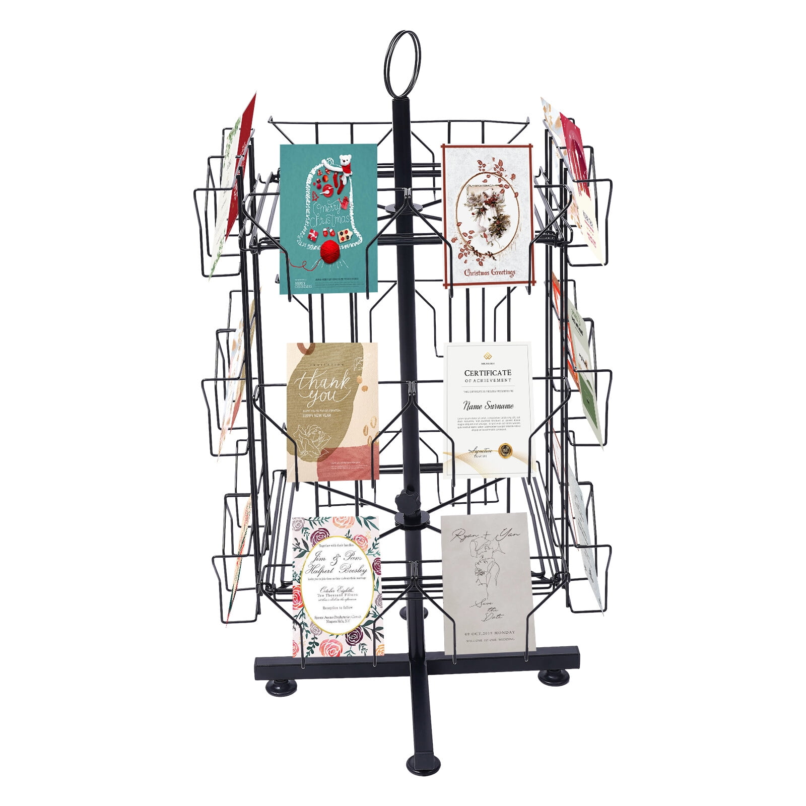 TFCFL 3 Tier 24 Pockets Greeting Card Rack 5*7in Postcards Brochures ...