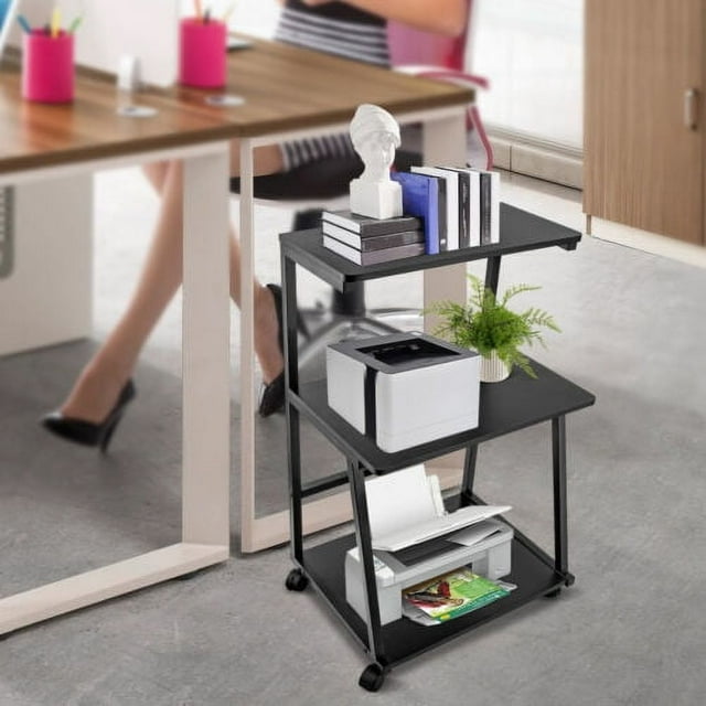 TFCFL 3 Tiers Mobile Printer Stand Storage Cart Home Office Desktop
