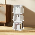 thumbnail image 1 of TFCFL 360° Rotating Bookshelf 3 Tier Standing Bookcase Small Corner Bookcase Storage Display Stand, 1 of 20