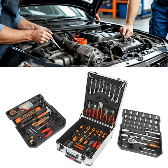 TFCFL 4-Compartments Hardware Tool Trolley Case Tool Box Hand Tool Kit & Luggage Kit