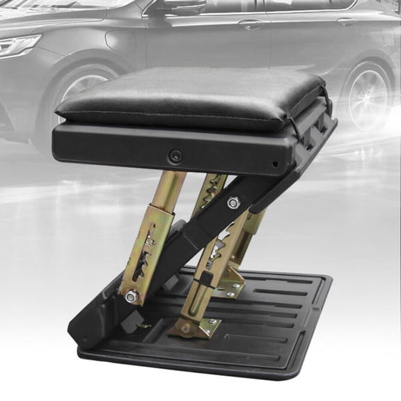 TFCFL 4-Level Height Adjustable Footstool PVC leather Soft Foot Rest Pad Ergonomic Foldable Footrest Stool
