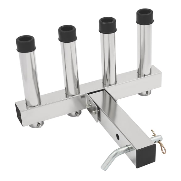 TFCFL 4 Link Tube Fishing Rod Holder Fishing Rod Stand Wall Mounted Stainless Steel Fishing Rod Rack