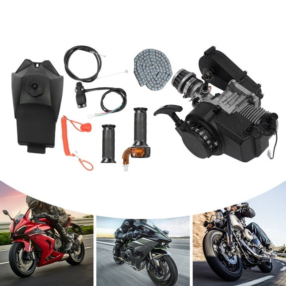 TFCFL 49CC 2 Stroke Engine Motor Kit Pull Start for Pocket Mini Quad Bike Scooter ATV