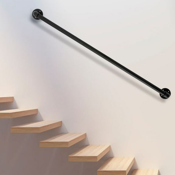 TFCFL 4FT Galvanized Steel Pipe Hand Rail Grab Bar Stair Handrail Staircase Banister Bathroom Bar Loft Railing