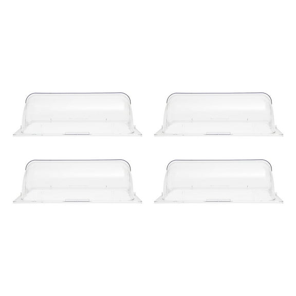 TFCFL 4pcs Clear Roll-top Covers High-Transparency PC Flip Shafts Food Display Proof Cover