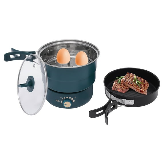TFCFL 500W Electric Split Cooker Multifunctional Non Stick Pan Hot Pot Mini Rice Cooker Steamer