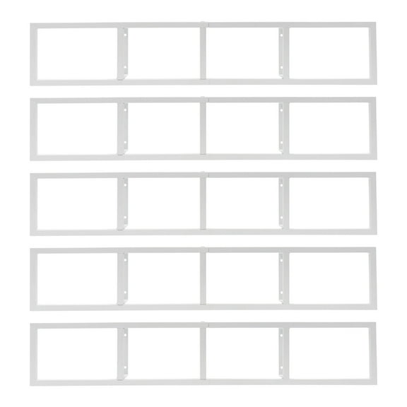 TFCFL 5PCS Wall Mount 34 In Media Storage Rack CD DVD Organizer Metal Floating Shelf White/Black