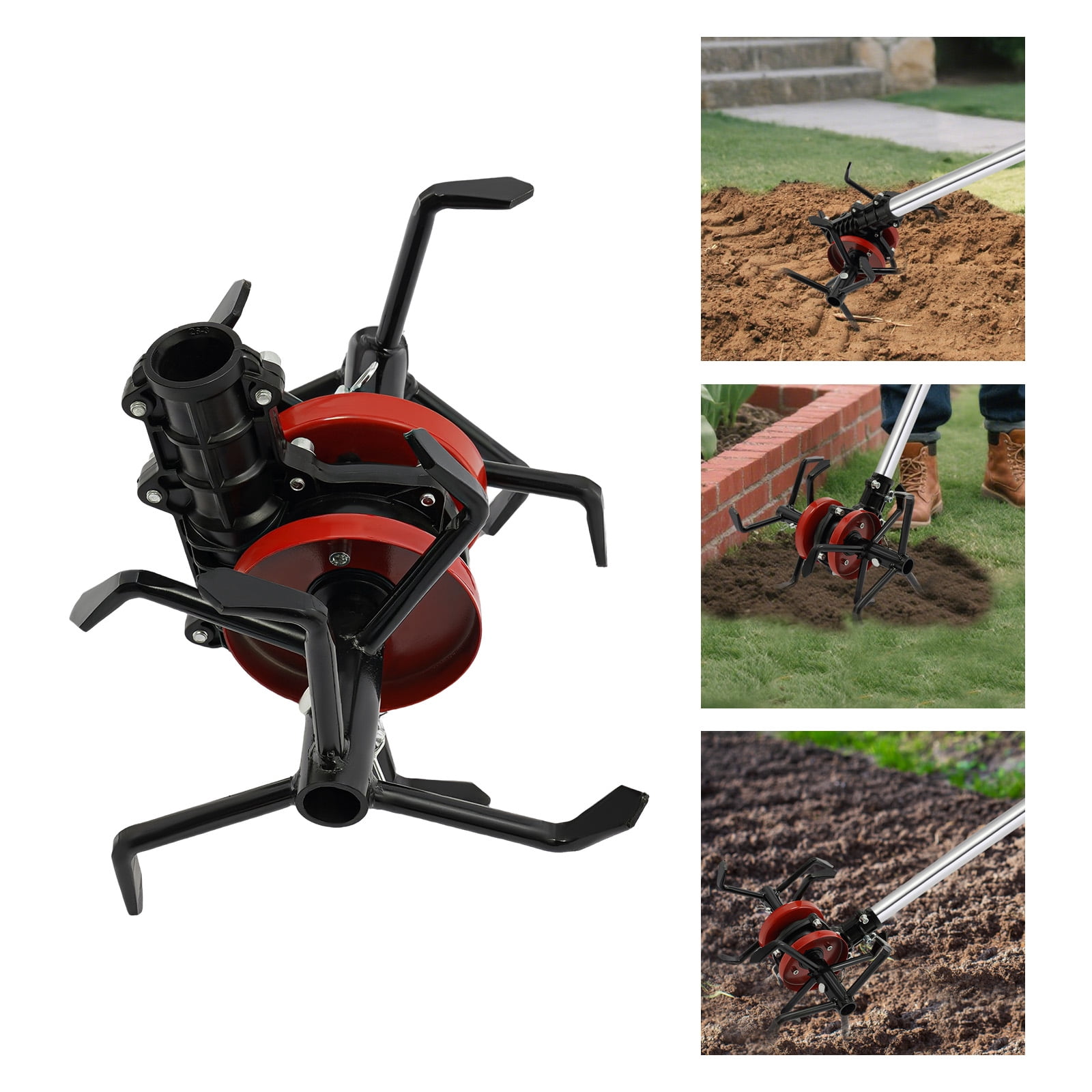TFCFL 6-Claw Cultivator Wheel Garden Wheel for Loose Soil and Mowing Grass Cultivator Tool