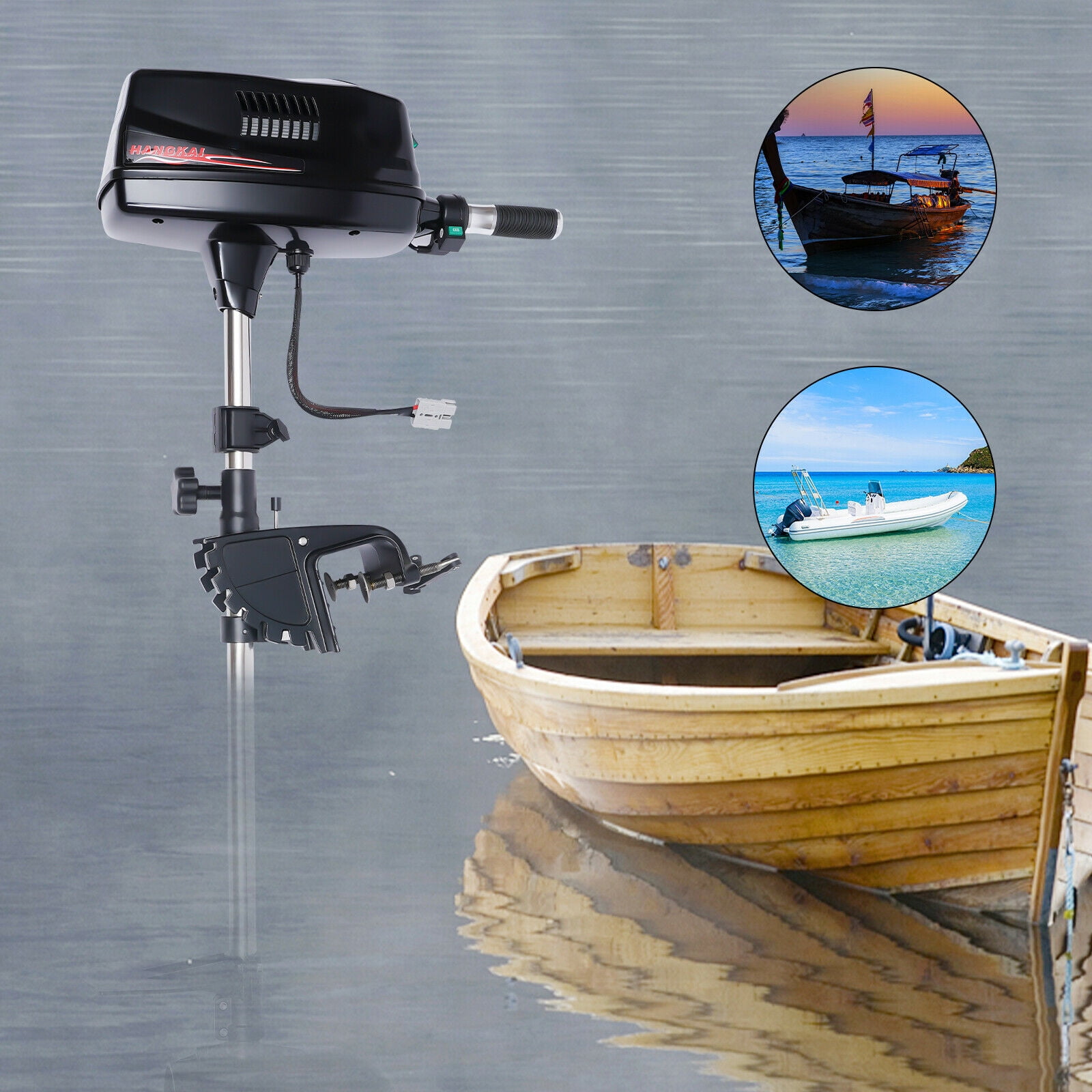 TFCFL 60V Electric Boat Outboard Motor Engine Inflatable Canoes Low energy 2200w