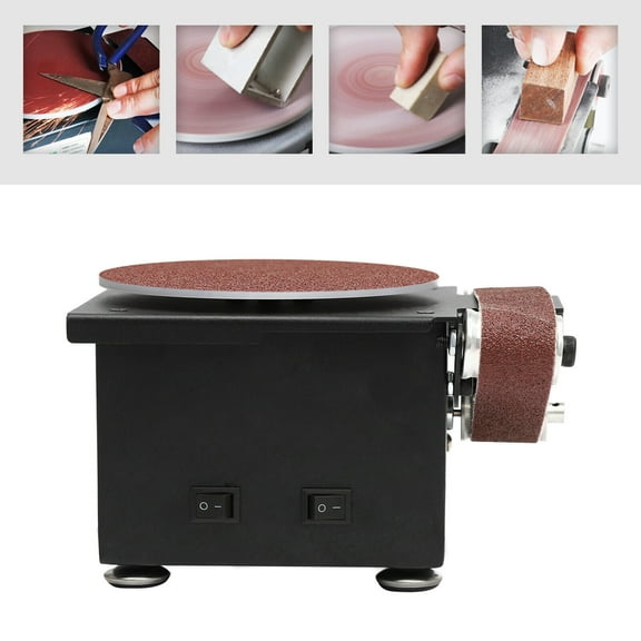 TFCFL 6inch Electric Mini Belt Disc Sander Machine Edge Sharpener Mini Bench Polisher Tools Kits