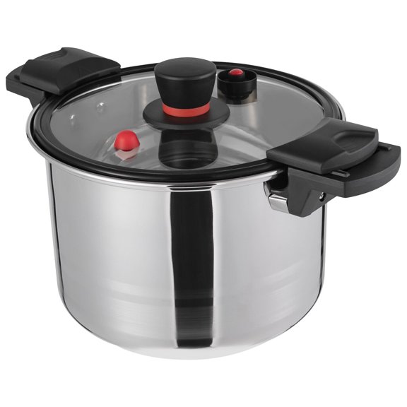 TFCFL 7.4 Quart Stainless Steel Pressure Cooker 60Kpa Pressure Stewing Pot Kitchen Cooking Pot For 6-7 People