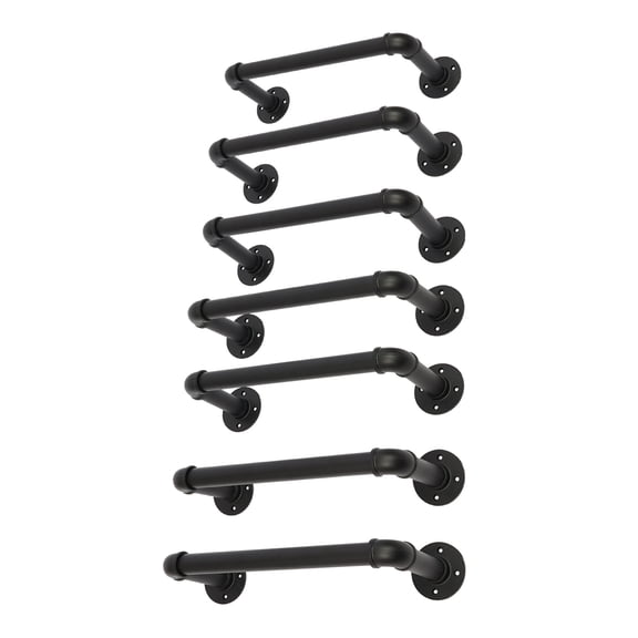 TFCFL 7 Pack Wall Mounted Ladders, 1-Rung Safety Step, Emergency Escape Ladder, for Window Well Egress - 16.1" W x 6" D Black