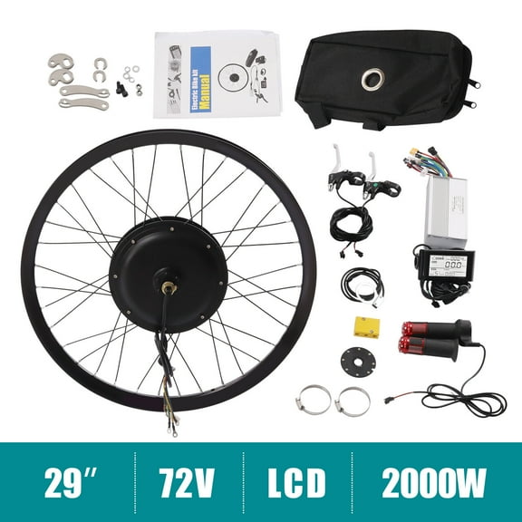 TFCFL 72V 2000W Electric Bicycle E-Bike 29inch Rear Wheel Motor Conversion Kit 560rpm
