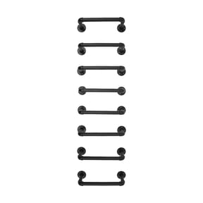 8-Rung Black Industrial Wall Mounted Ladders Heavy Duty Fire Escape Ladder for Window Well & Basement Egress