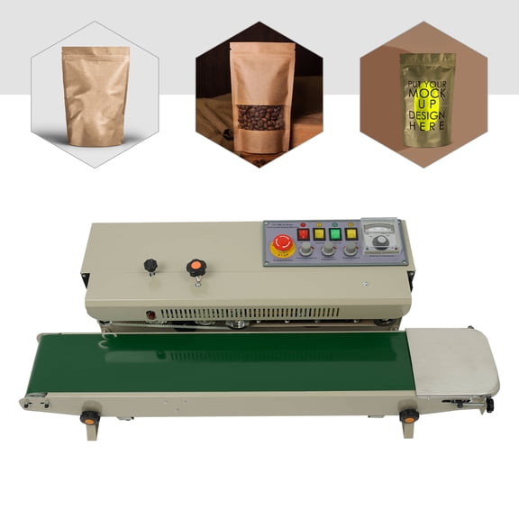 TFCFL 850W Commercial Heat Sealer Automatic Continuous Heat Bag Sealing Machine Automatic Sealing Machine 110V
