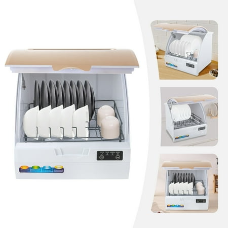 TFCFL 900W Countertop Dishwasher Touch Screen Compact Dishes Washing Machine with 4 Programs