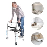 TFCFL Adjustable Walker with Wheels Foldable Walker for Seniors Stand Up Walker Foldable for Adult