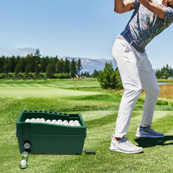 TFCFL Automatic Golf Tee Machine Golf Balls Automatic Tee Machine Automatic Golf Ball Dispenser 100 Golf Balls(Not Included) Capacity