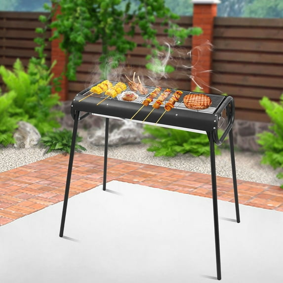 TFCFL BBQ Charcoal Grill Foldable Barbecue Stove Portable Yard Cooker Stainless Steel