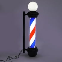 TFCFL Barber Pole LED Light Rotating Stripes Metal Hair Salon Shop Sign Red White Blue