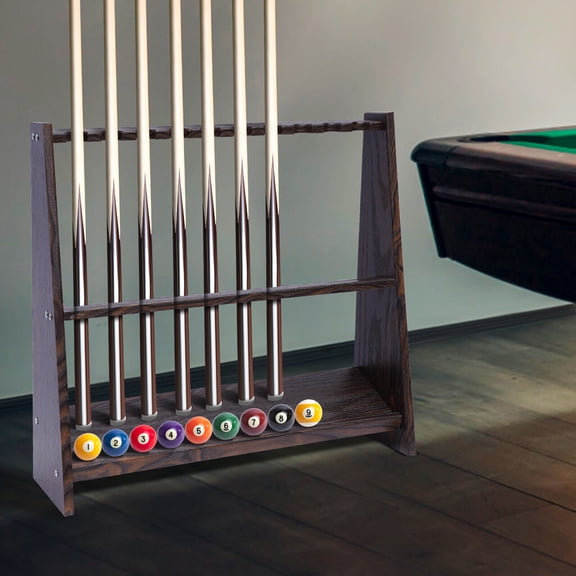 TFCFL Billiard Cues Holder Balls Storage Organizer Floor Mount 8/10-Hole Stick Stand for Golf Billiard Clubs