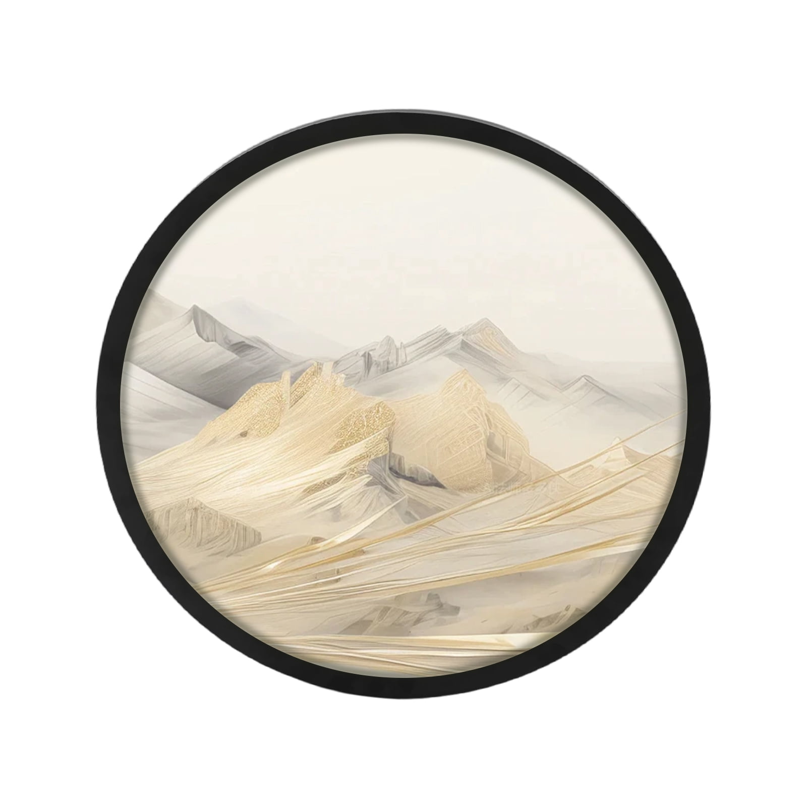TFCFL Black 17 inch Photo Frame Picture Holder Modern Round Circular ...