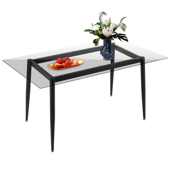 TFCFL Black/White Table Leg Industrial Metal Furniture Leg Rectangular Desk Base Dinning Table Leg with 6 Suction Cups