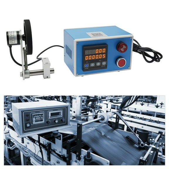 TFCFL Blue Digital Length Meter Counter Countertop Cable Wheel Length Count Meter 0-999999 Counting Range