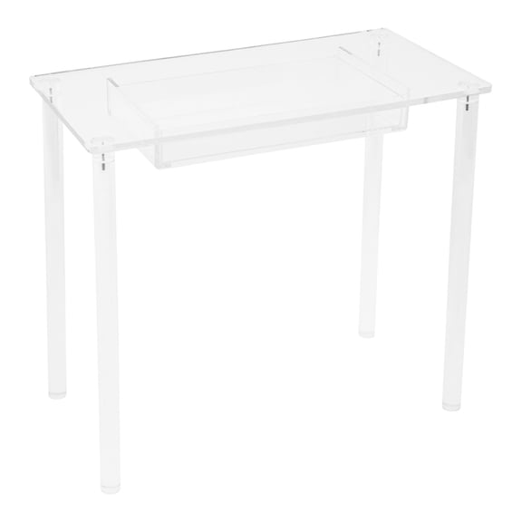 TFCFL Clear Acrylic Vanity Desk with Drawer Dressing Table Small Makeup Table Writing Desk Computer Desk Study Table