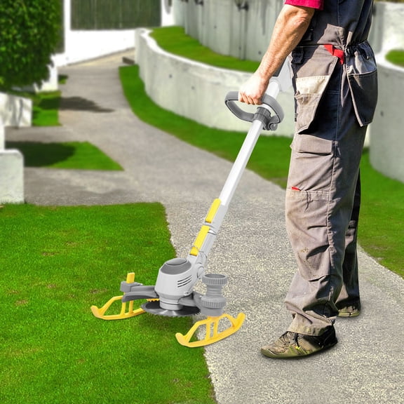 TFCFL Cordless Grass Trimmer/Edger Adjustable Height Battery Powered Grass Trimmer 600W 10000rpm Mini-Mower for Lawn Care and Yard Work ( 1 Battery & Charger Included)