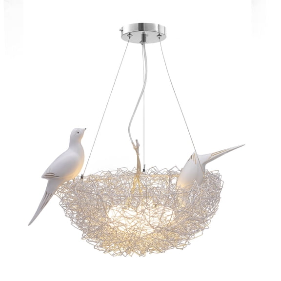 TFCFL Creative Bird's Nest Chandelier Fixtures Ceiling Pendant Lamp Living Room Hanging Light Decor