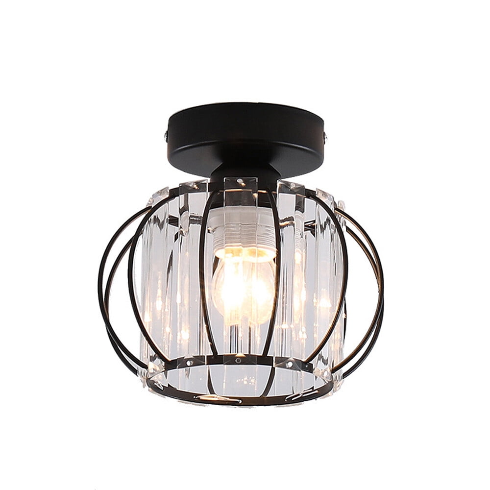 TFCFL Crystal Chandelier Aisle Hallway Pendant Light Flush Mount Modern Ceiling Lamp Fixture E27