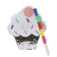 thumbnail image 1 of TFCFL Cute Ice Cream Cake-shaped Pinata Decoration Candy Party Pinata with Stick For Party, 1 of 15