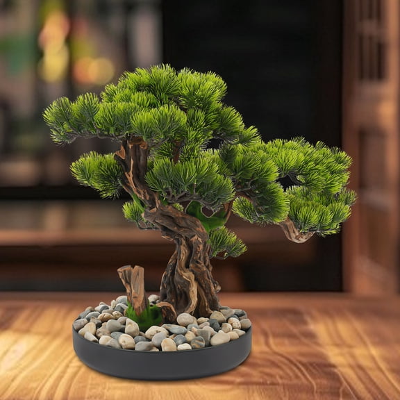TFCFL Desktop Artificial Bonsai Tree Artificial Bonsai Pine Tree Realistic Fake Plant Decoration 4565cm