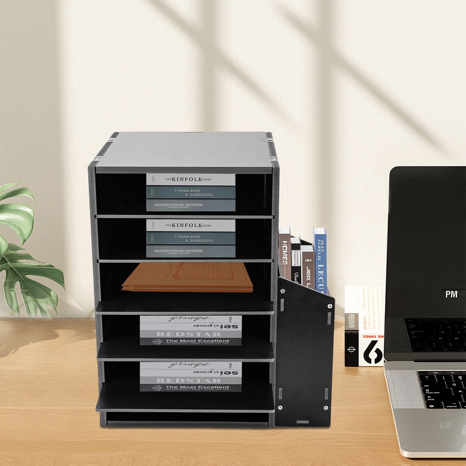 TFCFL Desktop File Organizer Shelf Desktop Paper File Storage Box for ...