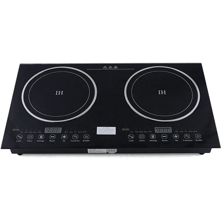 TFCFL 2400W Electric Cooker Cooktop Double Burner Countertop 110V Black