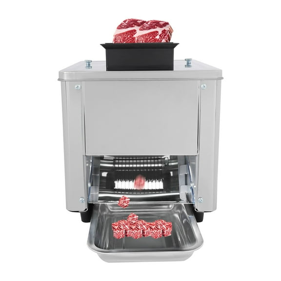 Electric Meat Cutter Slicer Stainless Steel Kitchen Automatic Meat Cutting Machine 7mm 850W 110V