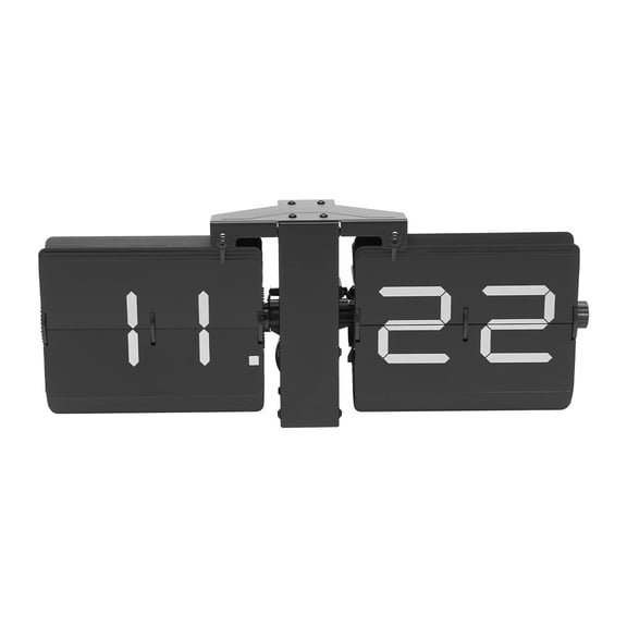 Flipping Out Wall and Tabletop Flip Clock, Battery Operated, Digital Display, 24 Hour Clock, for Home & Office Decor (Black)
