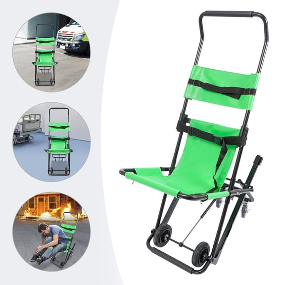 TFCFL Foldable Portable Manual Stair Chair Emergency Stair Chair Transport Stair Chair with Wheels