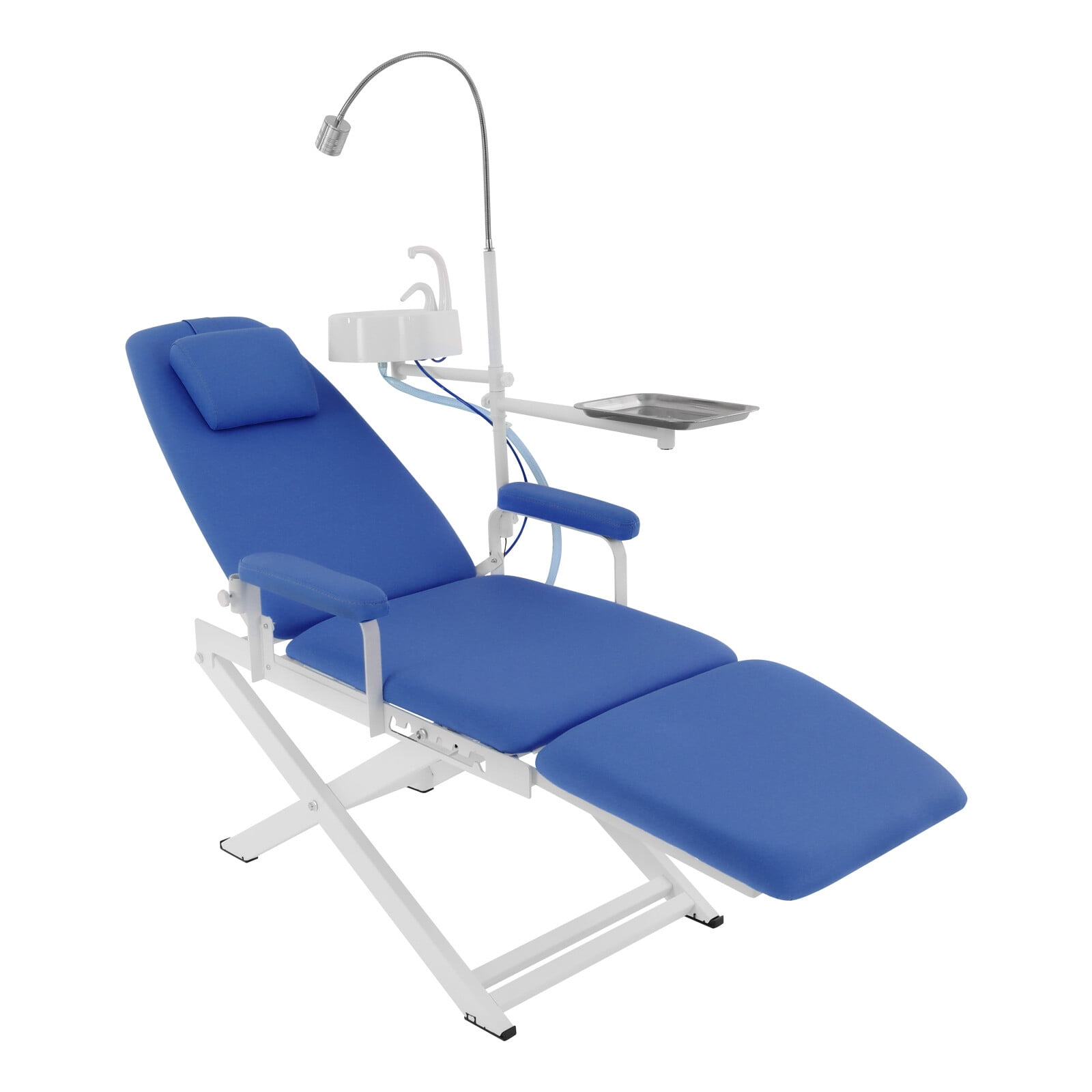 Freestanding Folding Mobile Chair Portable Dental Chair w/ Backrest Adjustable 150kg/330lbs