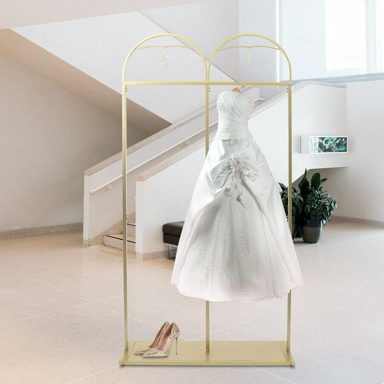 TFCFL Garment Rack Freestanding Metal Clothes Stand Wedding Dress