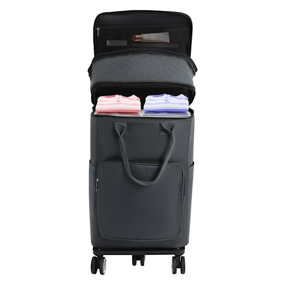 TFCFL Grocery Cart 5-Wheel Portable Utility Dolly Cart Trolley Shopping Cart with  Removable Waterproof Bag