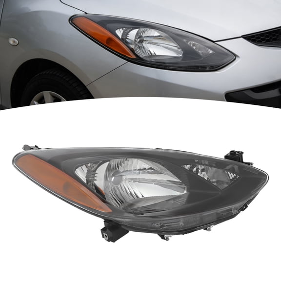 TFCFL Halogen Headlight Mazda 2 Headlight Right Side Headlight For 2011-2014 Mazda 2 Passanger Side